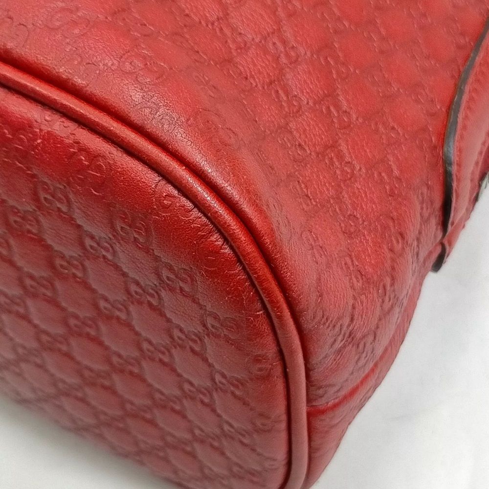 Auth Gucci Red Microguccisima Convertible 2way Mini Dome Satchel Crossbody - Picture 6 of 12